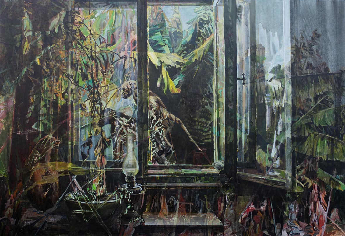 5----Okno VIII - Na okraji pralesa, 2014, akryl na pltno, 150x220 cm.JPG